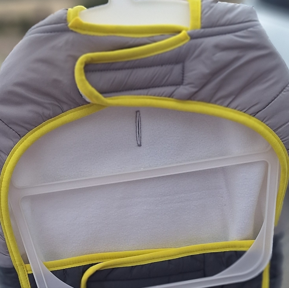 NWT TRU-CANINE dog puffer vest (or jacket) Large Yellow And Gray - Picture 7 of 10